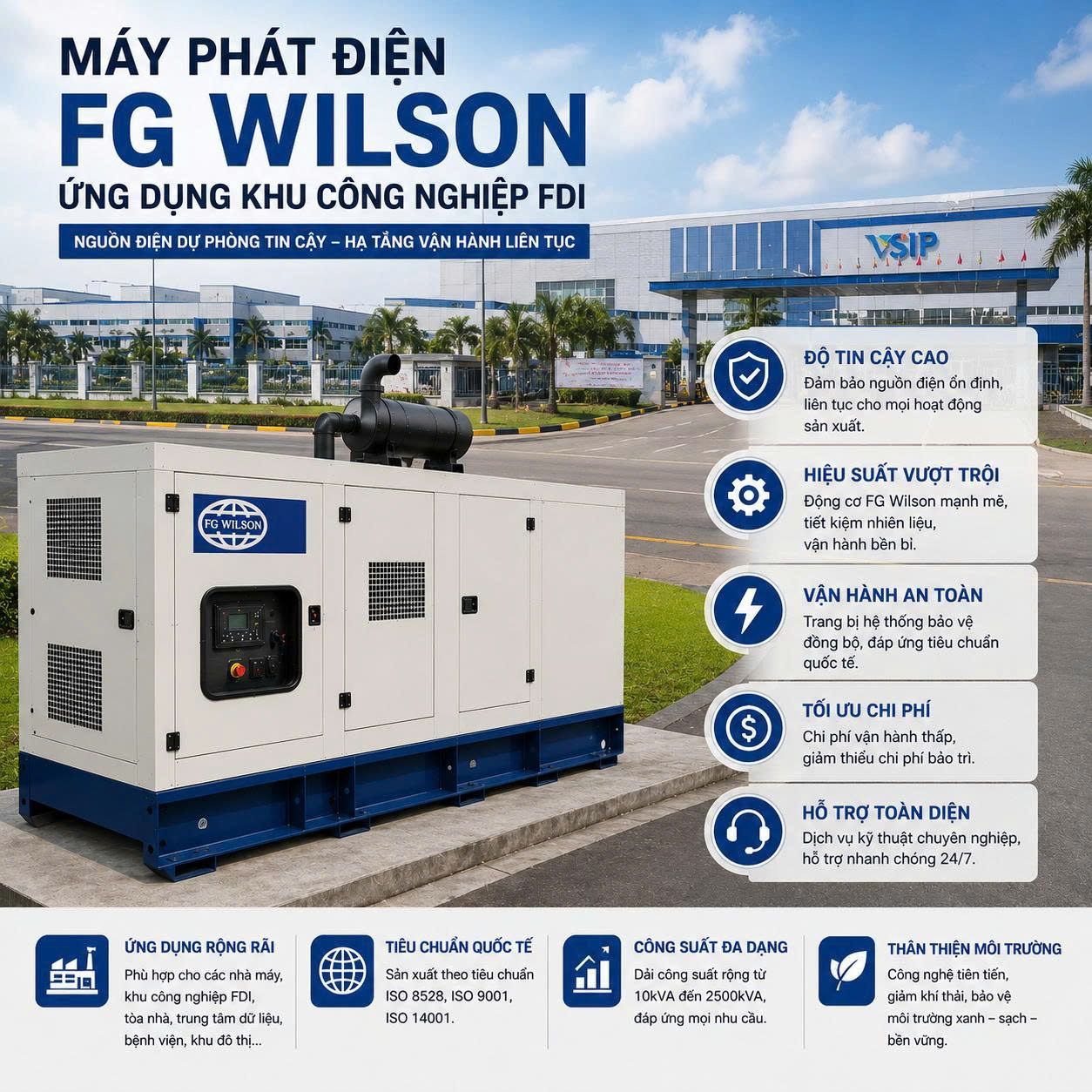 Máy Phát Điện Cho Nhà Máy FDI