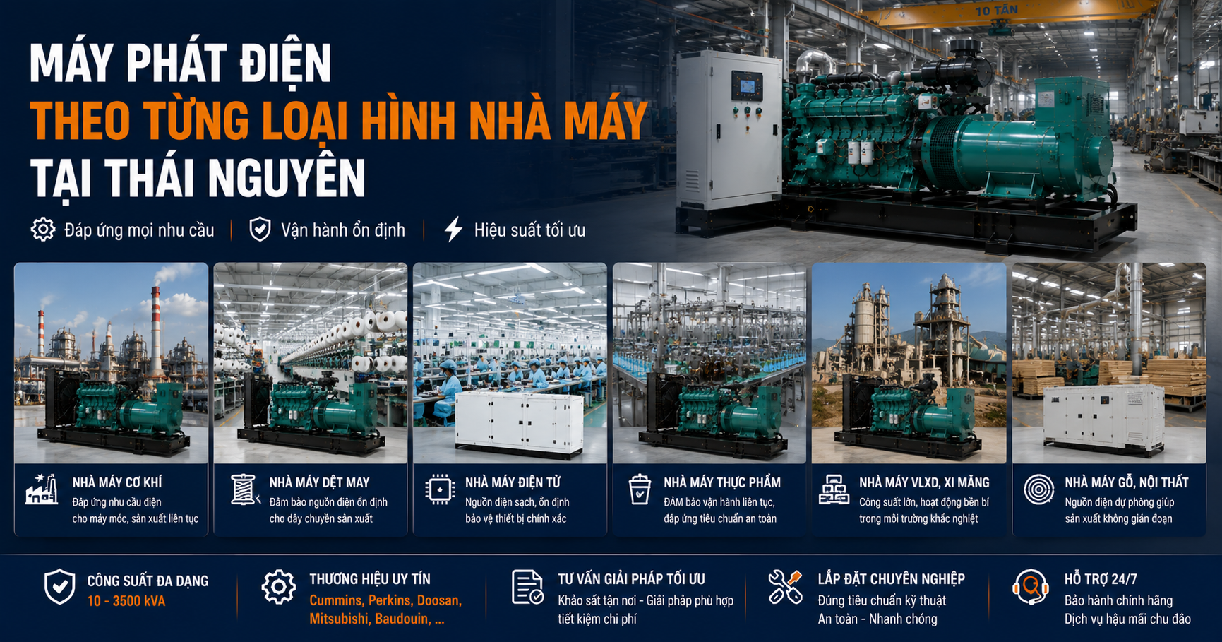 Ứng dụng MPĐ vào các loại hình công nghiệp tại Thái Nguyên | Power Pro
