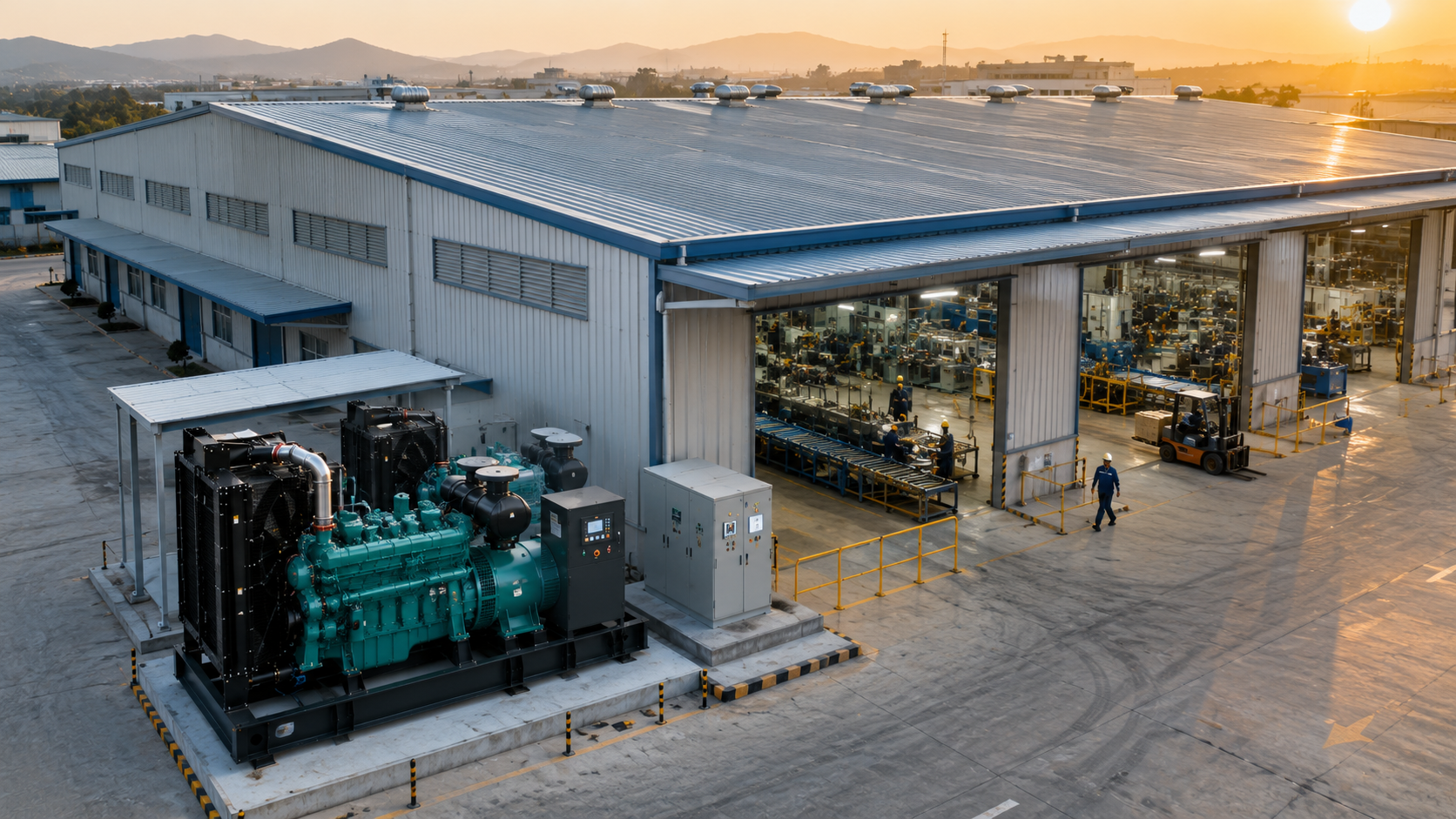 nhà xưởng 3000m2 cần máy phát điện bao nhiêu kVA?