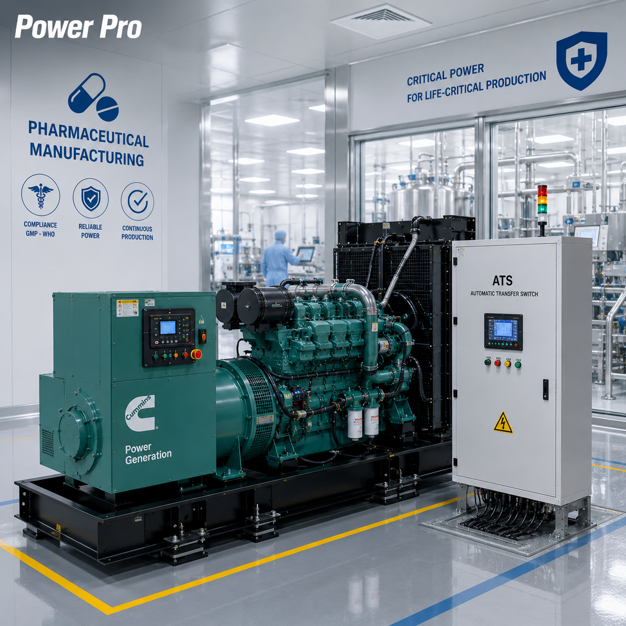 Máy Phát Điện Cho Nhà Máy Dược Phẩm: Giải Pháp Điện Dự Phòng Đạt Chuẩn GMP WHO, EU-GMP Và Thông Tư 35/BYT - hình 4