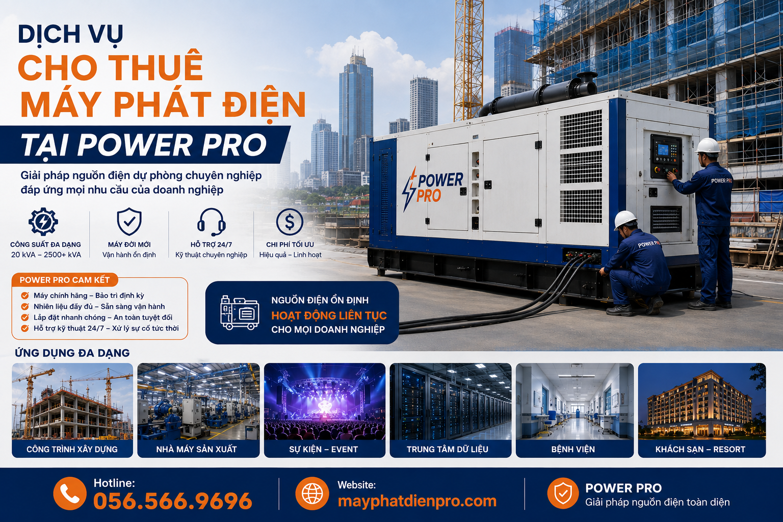 Dịch Vụ Cho Thuê Máy Phát Điện Tại Hà Nội