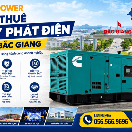 Cho thuê máy phát điện tại Bắc Giang