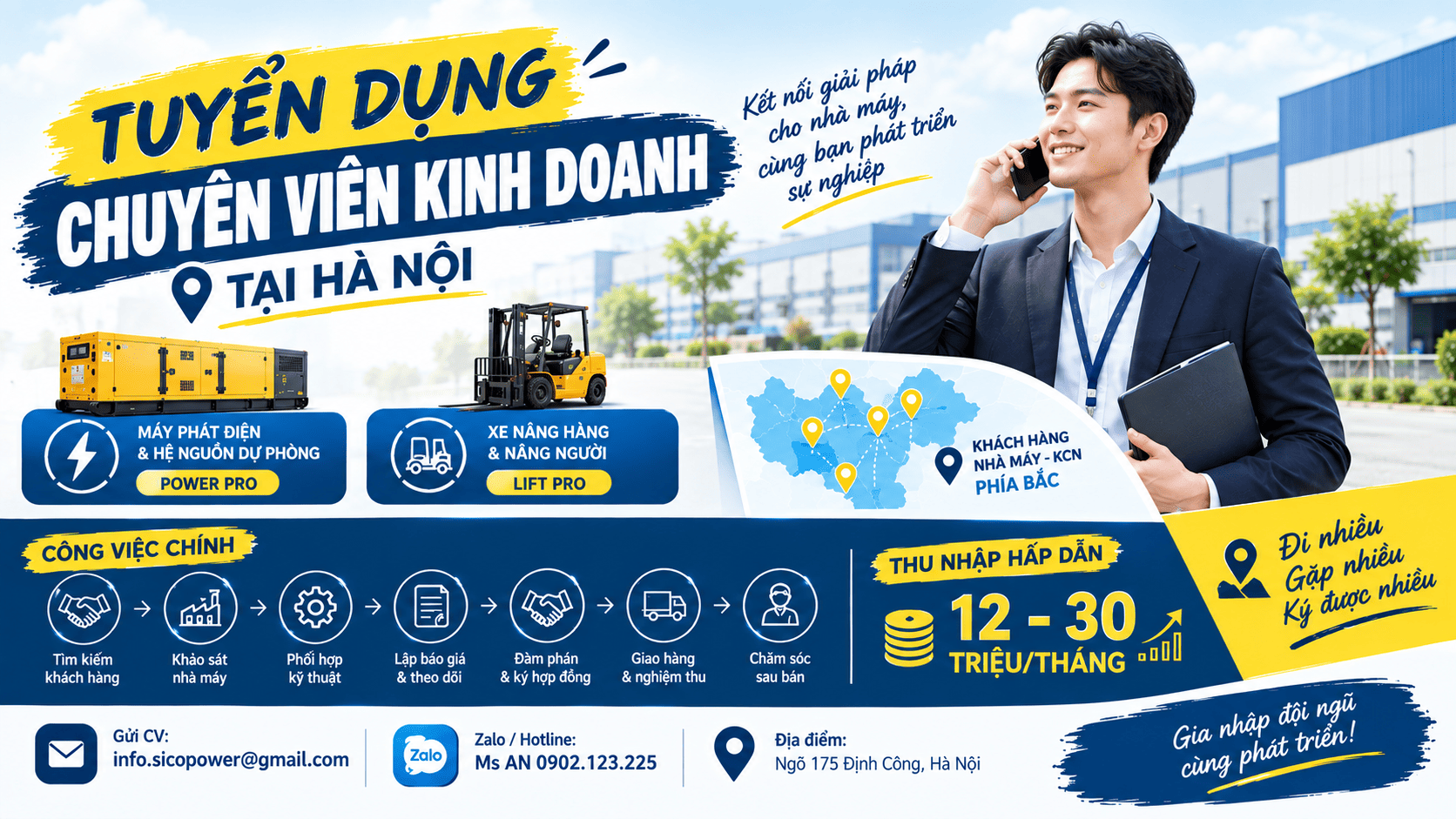 Tuyển Dụng Chuyên Viên Kinh Doanh Sico Power Pro