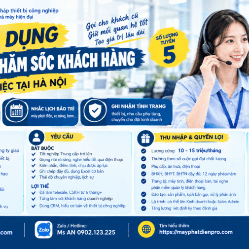 SICO Power Pro tuyển 5 Telesale chăm sóc khách hàng