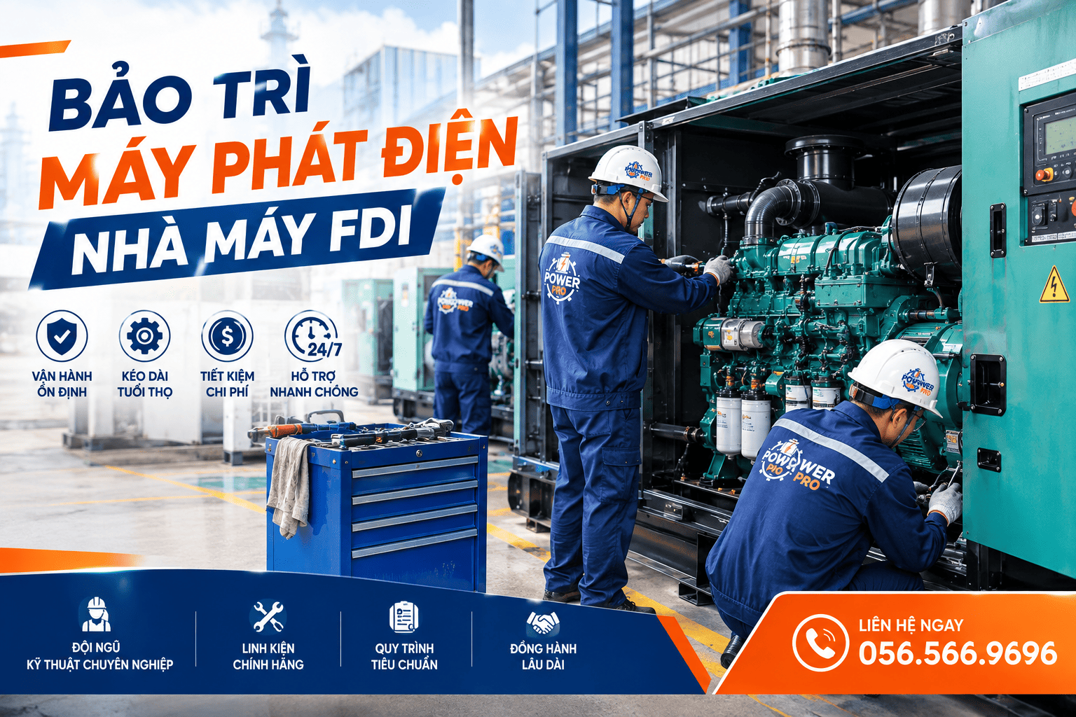 Bảo Trì Máy Phát Điện cho Nhà Máy FDI