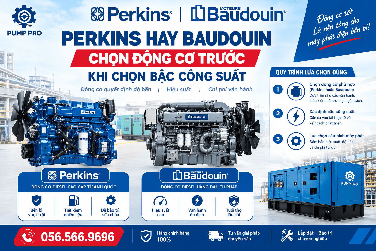 Perkins hay Baudouin chọn dòng nào | Power Pro