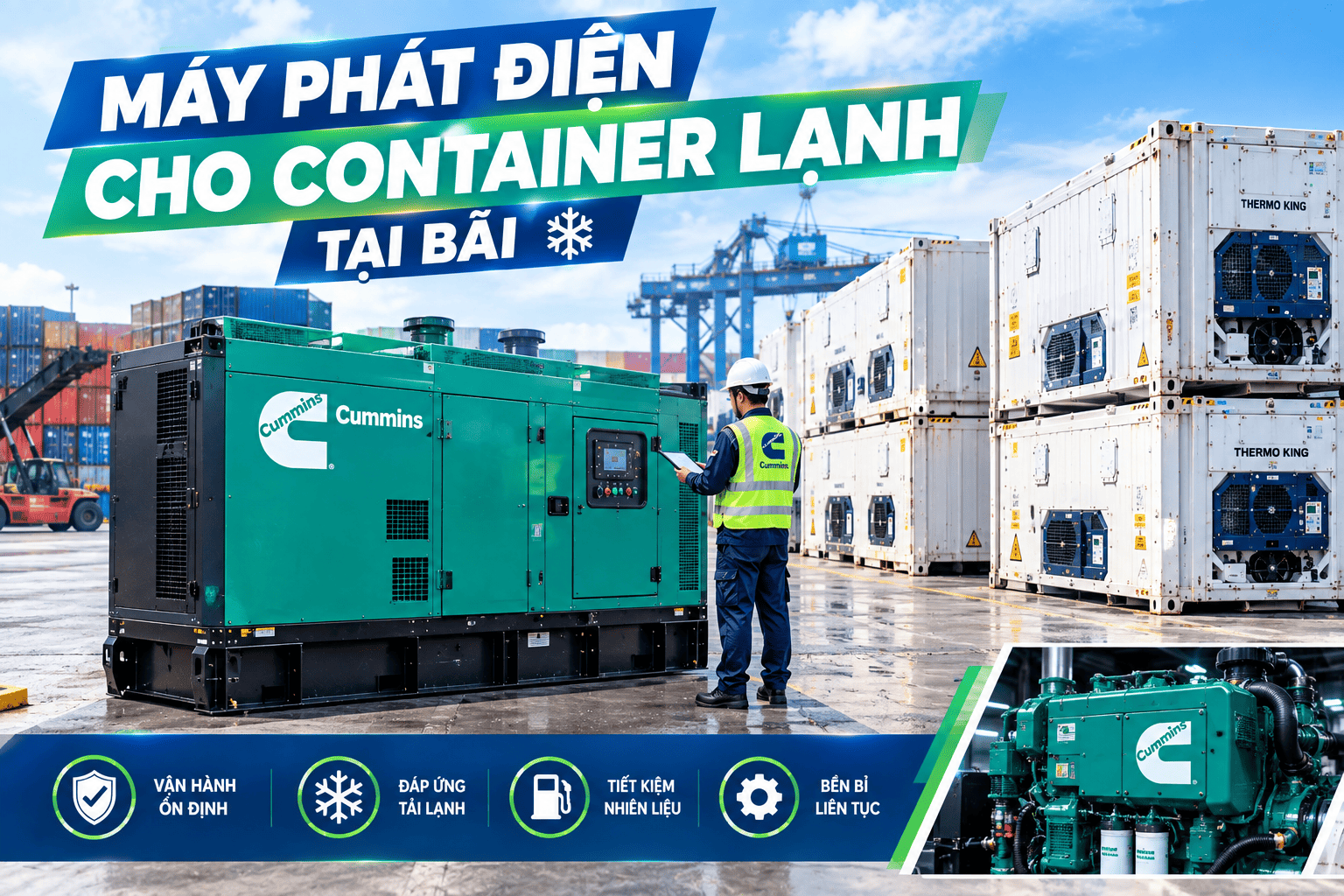 Máy phát điện cho Container Lạnh Power Pro