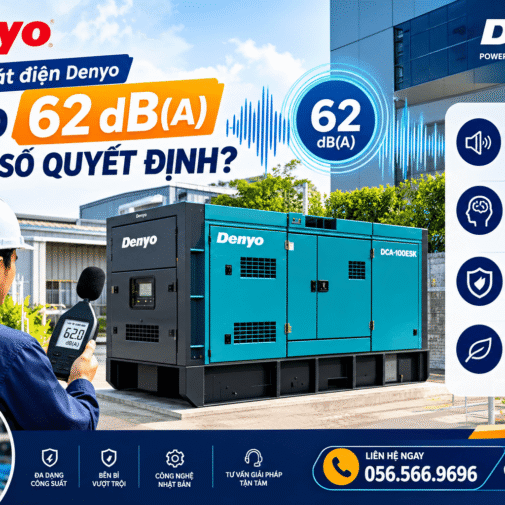 Máy phát điện Denyo: vì sao 62 dB(A) là con số quyết định