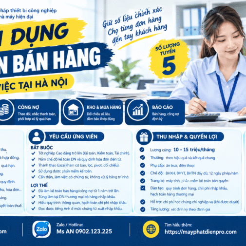 SICO Power Pro tuyển 5 Kế toán bán hàng