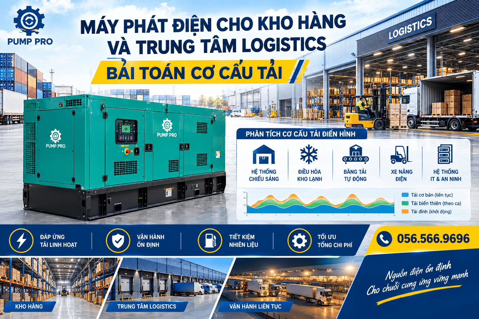 Máy Phát Điện Cho Kho Hàng Và Trung Tâm Logistics