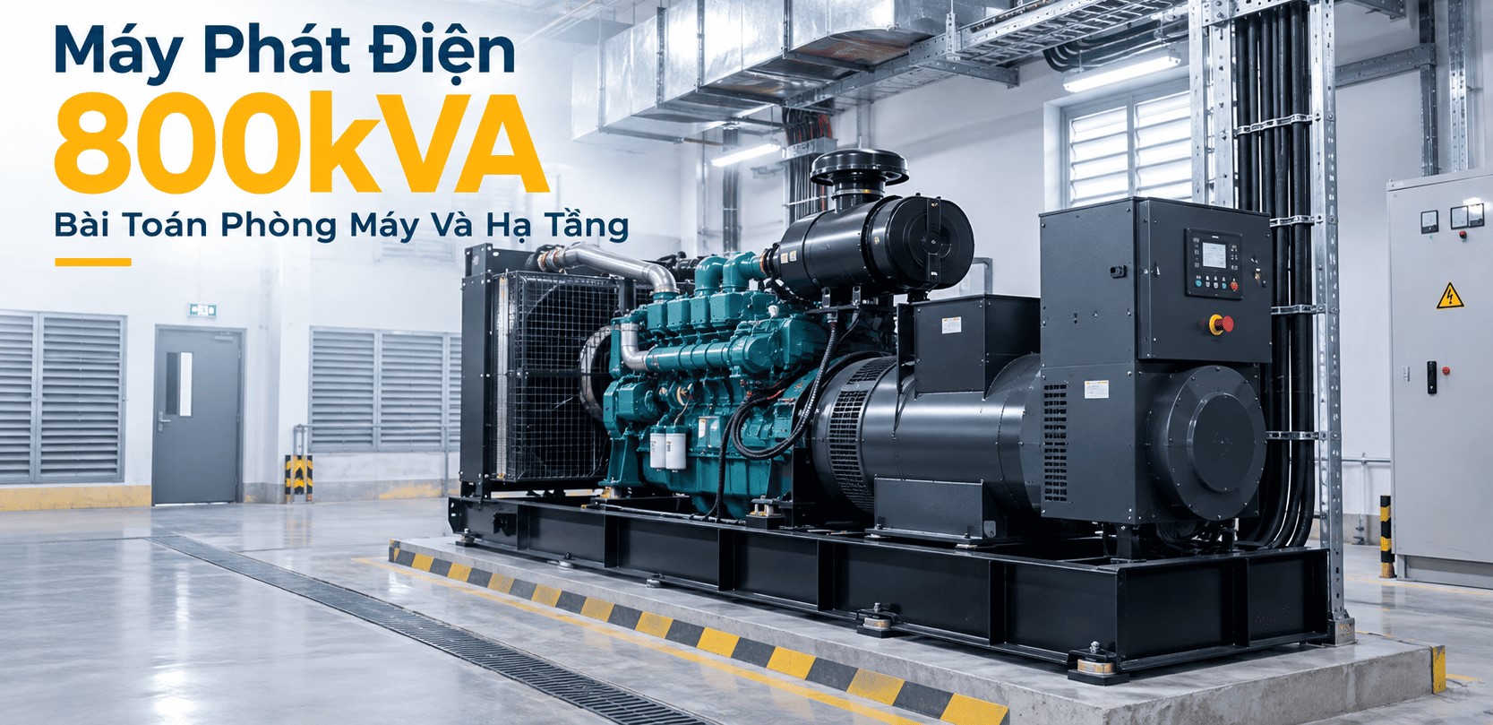 Máy Phát Điện 800kVA: Bài Toán Phòng Máy Và Hạ Tầng