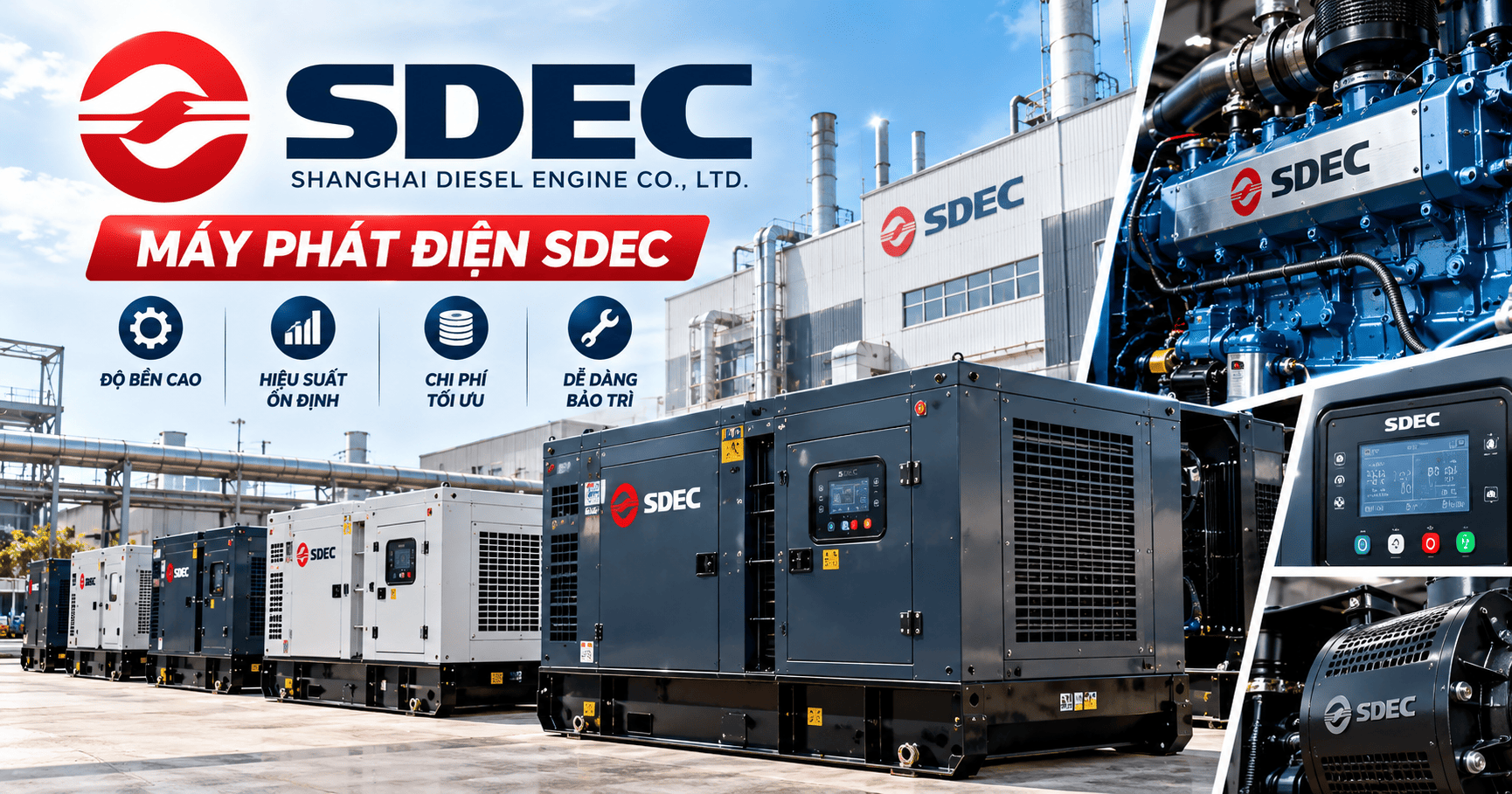 Máy phát điện SDEC chính hãng | Power Pro